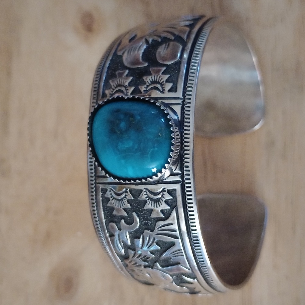Sterling silver turquoise cuff